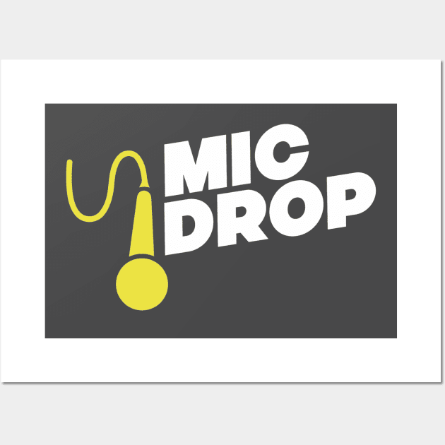 Mic Drop NZ (White Text) Wall Art by Mic Drop